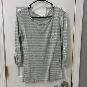 Striped Gray Women's Top